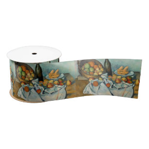 Cezanne Basket Apples Impressionismus Art Satinband