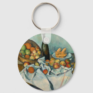 Cezanne Basket von Äpfeln Impressionistische Maler Schlüsselanhänger