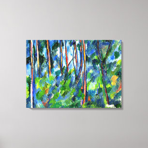 Cezanne - Berühmtes Gemälde im Wald Leinwanddruck
