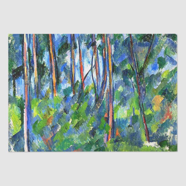 Cezanne - Berühmtes Gemälde im Wald Seidenpapier (Vorderseite)