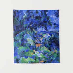 Cezanne, Blaue Landschaft Kunstdruck, Wandteppich