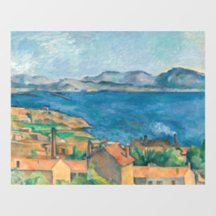 Cezanne - Bucht von Marseille, von L'Estaque aus g Fensteraufkleber