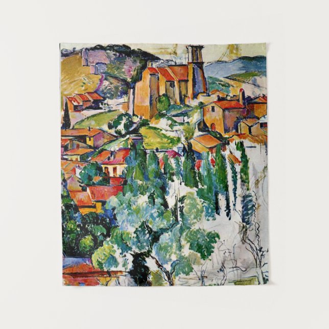 Cezanne - Das Dorf Gardanne Wandteppich (Vorderseite)