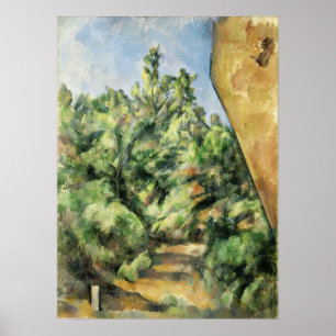 Cézanne - Der rote Felsen Poster