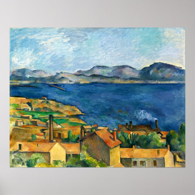 Cézanne - Die Bucht von Marseille, von L'Estaque Poster (Vorne)