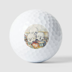 Cezanne Die drei Schädel Vintage Kunstposter Druck Golfball