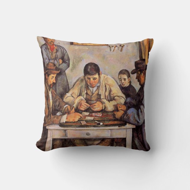 Cezanne: Die Kartenspieler, 1892 Kissen (Vorderseite)