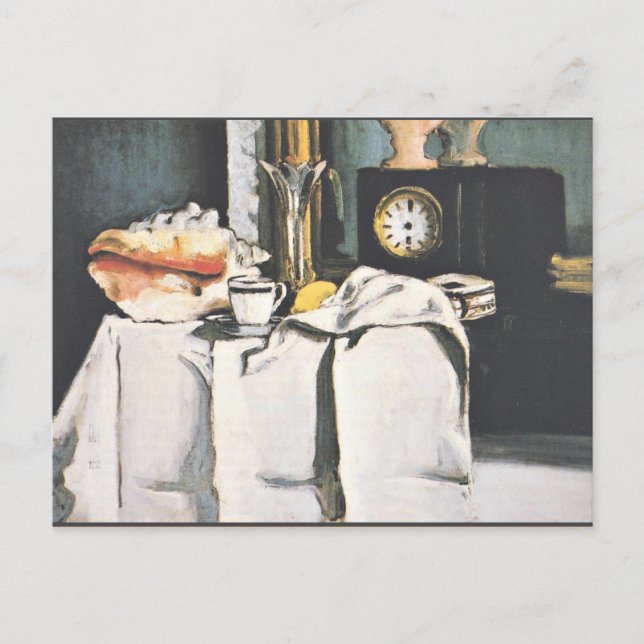 Cezanne - Die schwarze Uhr Postkarte (Vorderseite)