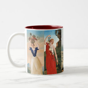 Cezanne Die Vier Jahreszeiten Collage Fine Art Pos Zweifarbige Tasse