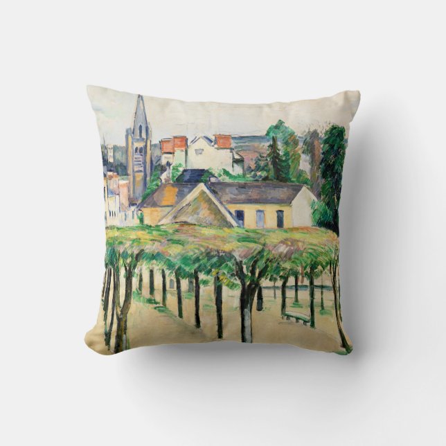 Cezanne - Dorfplatz (Place de village) Kissen (Vorderseite)