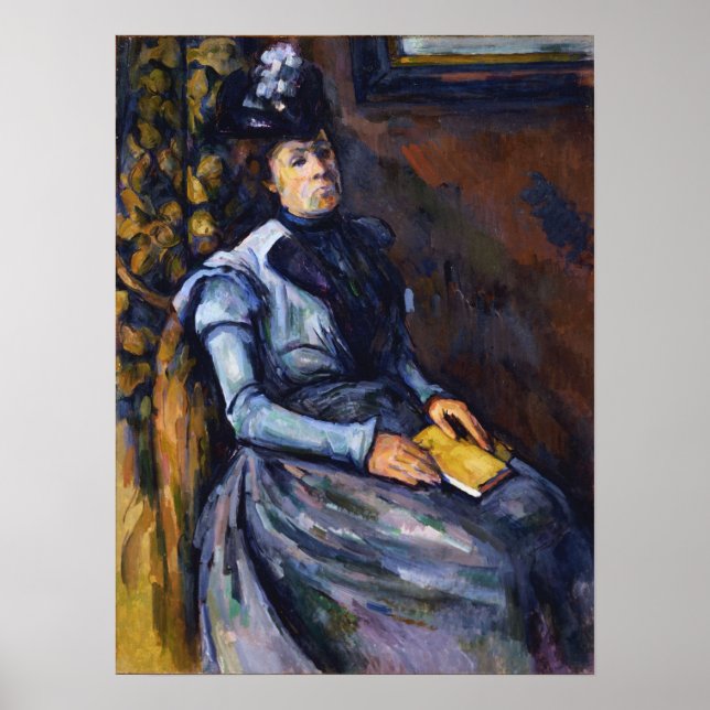Cézanne - Frau im Blauen Poster (Vorne)