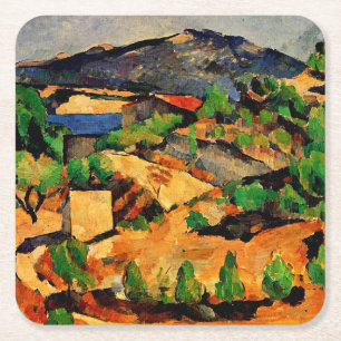 Cezanne - Gebirge aus l'Estaque Rechteckiger Pappuntersetzer