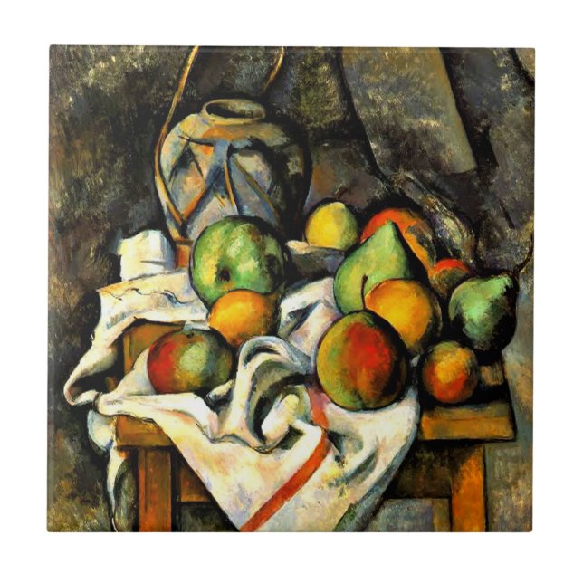 Cezanne - Ginger Jar and Fruit Fliese (Vorderseite)