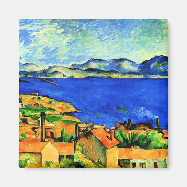 Cezanne - Golf von Marseille, berühmtes Gemälde, Magnet (Vorne)