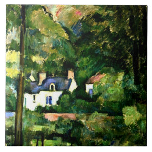 Cezanne - Häuser im Grün-1881 Fliese