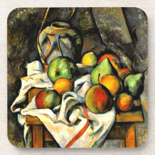 Cezanne - Ingwer-Gefäß und Obst Untersetzer