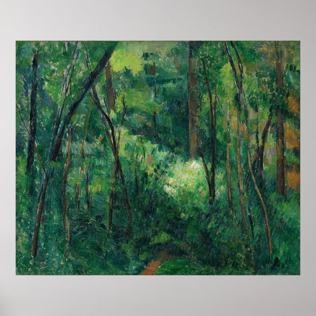 Cézanne, Interior of a forest Poster (Vorne)