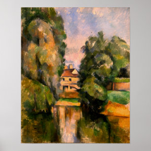 Cézanne - Landhaus am Fluss Poster