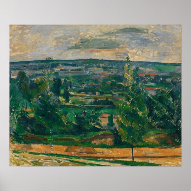Cézanne - Landschaft des Jas de Bouffan Poster (Vorne)