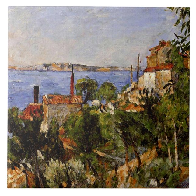 Cezanne - Landschaft, Erforschung nach der Natur Fliese (Vorderseite)