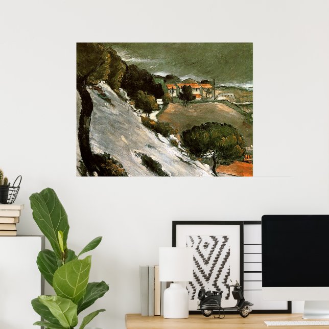 Cezanne - L'Estaque Melting Snow Poster (Heimbüro)