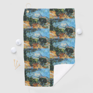 Cezanne Mount Sainte-Victoire Vintage-Kunstprint Golfhandtuch