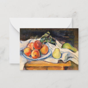 Cezanne - Obst am Tisch Mitteilungskarte