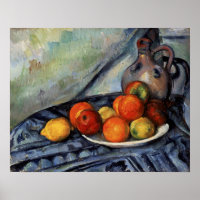 Cézanne - Obst und ein Jug auf einem Tisch