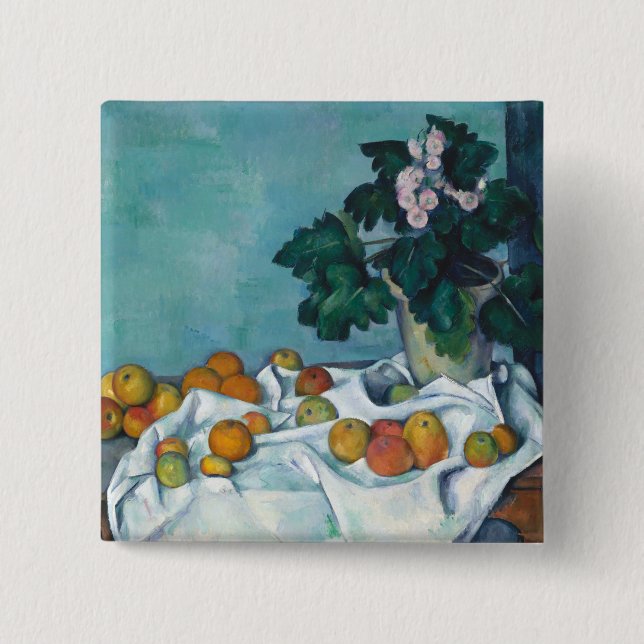 Cezanne Post-Impressionismus Still Life Blume und Button (Vorderseite)