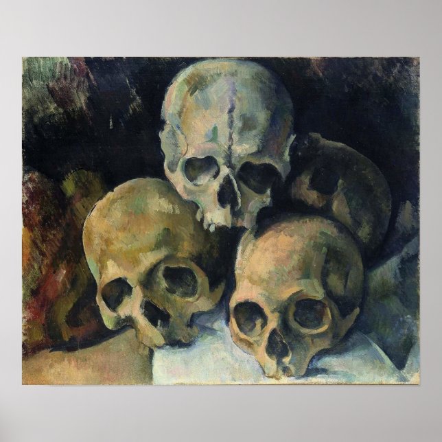 Cézanne - Pyramide of Skulls, 1900 Poster (Vorne)