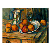 Cezanne - Stilleben mit Milchkrug und Obst