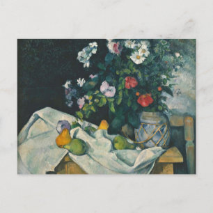 Cézanne Stillleben Blumen und Früchte Fine Art Postkarte