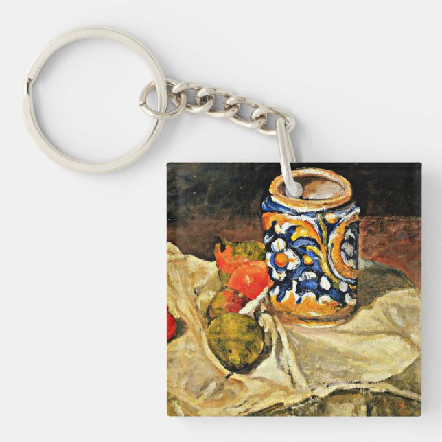Cezanne - Stillleben mit italienischem Erdgeschirr Schlüsselanhänger (Vorderseite)