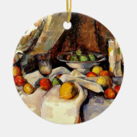Cezanne - Stillleben, Post, Flasche, Cup und Obst