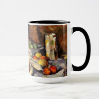Cezanne - Stillleben, Post, Flasche, Cup und Obst