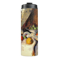 Cezanne - Stillleben, Post, Flasche, Cup und Obst