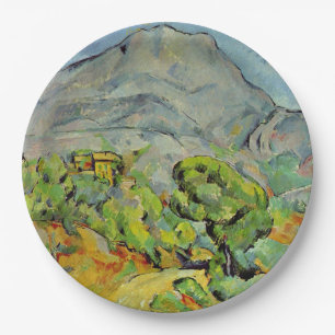 Cezanne - Straße in der Nähe von Mont Sainte-Victo Pappteller