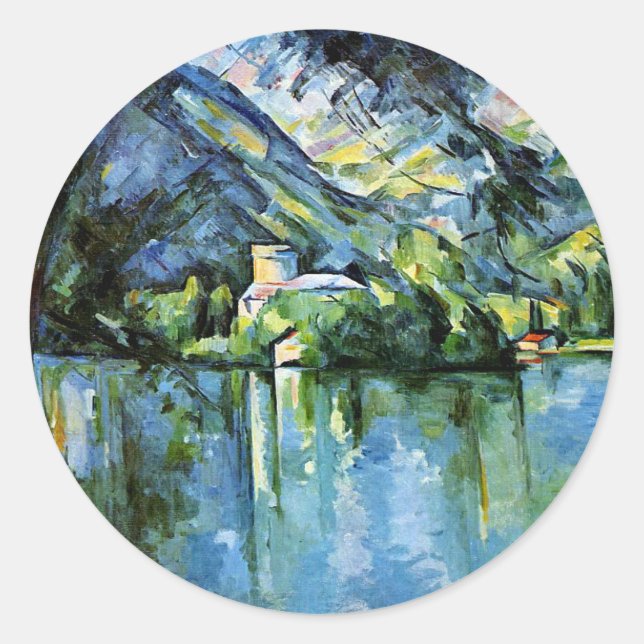 Cezanne - The Lac d'Annecy Runder Aufkleber (Vorderseite)