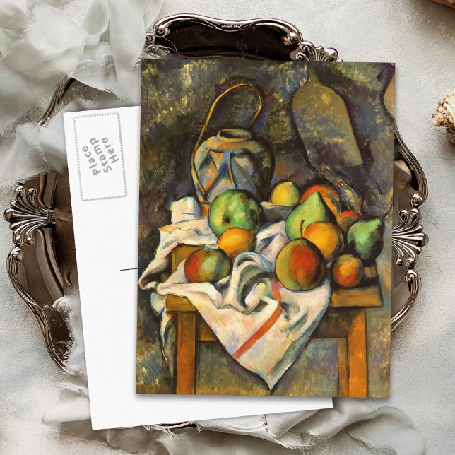 Cezanne Vase Paille Vintage Kunst Postkarte (Von Creator hochgeladen)