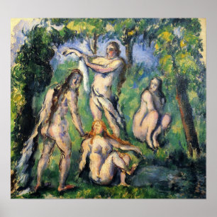 Cézanne - Vier Bathers 1880 Poster