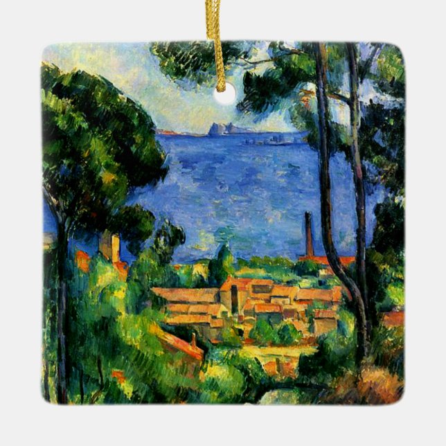 Cezanne - View of l'Estaque, Keramikornament (Vorderseite)