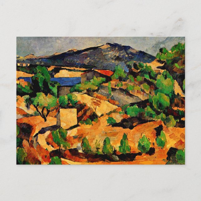 Cezanne - Von l'Estaque aus gesehen Postkarte (Vorderseite)