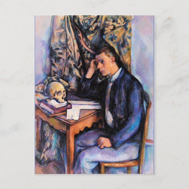 Cezanne - Young Man and Skull Postkarte (Vorderseite)
