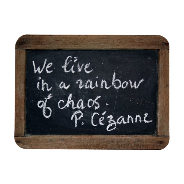 Cezannes Zitat-Ardoise Vintag Slate Magnet (Horizontal)