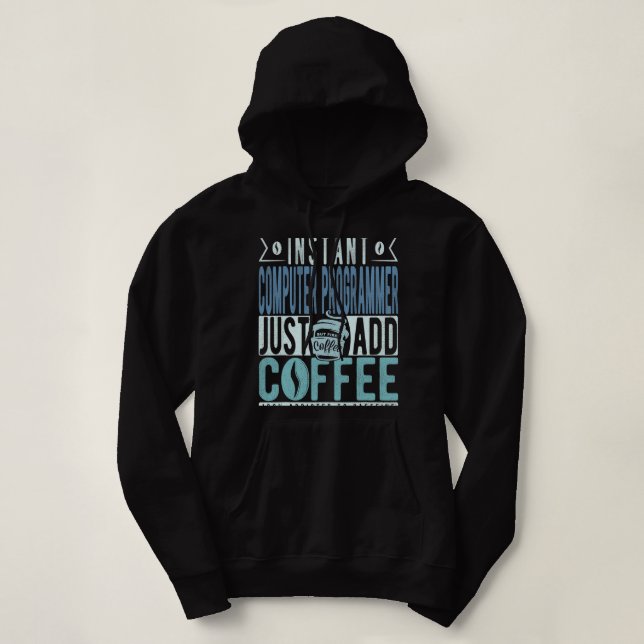 CF-Kaffee Instant-Computer-Programmierer einfach C Hoodie (Design vorne)