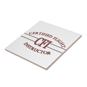 CFI LOGO RED CERTIFIFIFIFIED FLIGHT INSTRUCTOR FLIESE