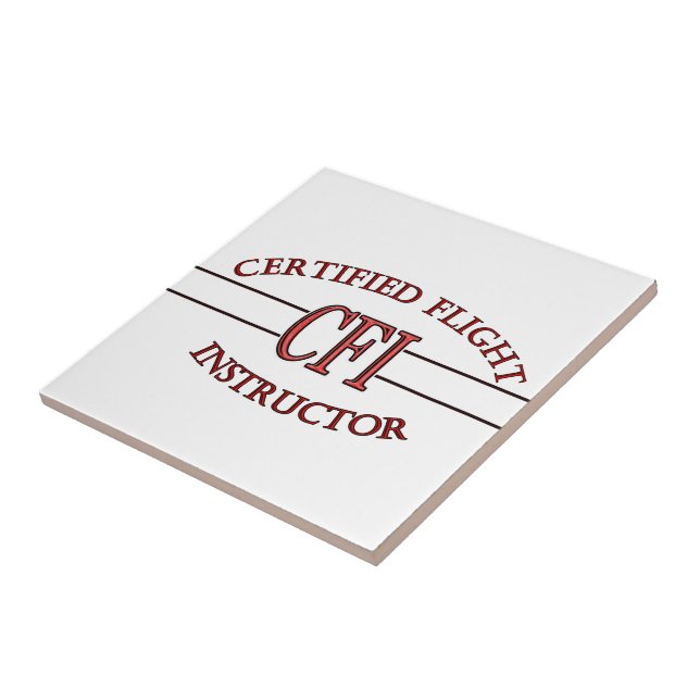 CFI LOGO RED CERTIFIFIFIFIED FLIGHT INSTRUCTOR FLIESE (Seite)