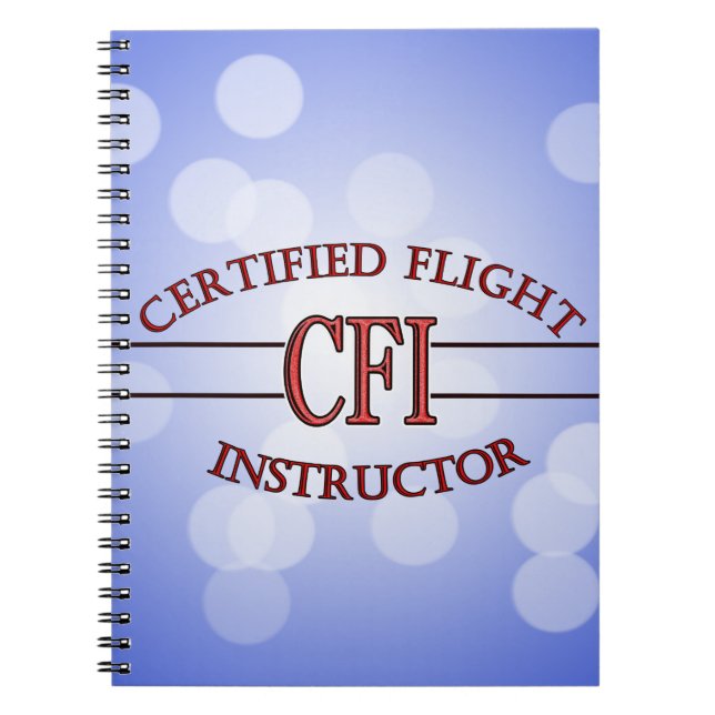 CFI LOGO RED CERTIFIFIFIFIED FLIGHT INSTRUCTOR NOTIZBLOCK (Vorderseite)