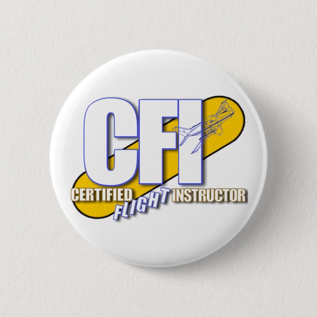 CFI-LOGO - ZERTIFIZIERTER FLUGZEUG BUTTON (Vorderseite)