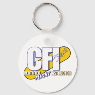 CFI-LOGO - ZERTIFIZIERTER FLUGZEUG SCHLÜSSELANHÄNGER